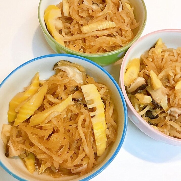 切り干し大根と筍と椎茸の炒め煮☆